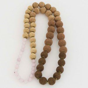 Necklace Hand Spun Silk Beads